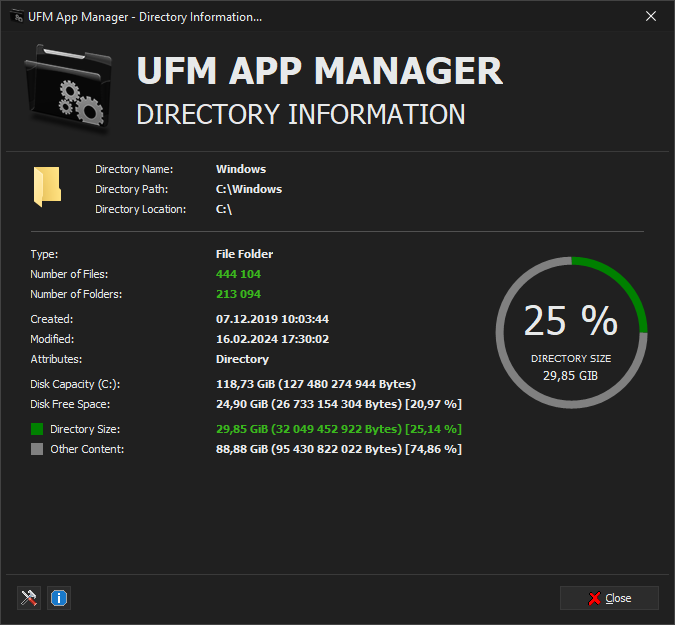 UFM App Manager - Directory Information Mode